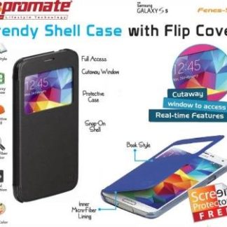 Promate Fenes S5 Bookcover with window Colour:Black
