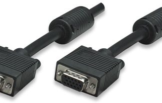 Manhattan Black SVGA 7.5m Extension Cable