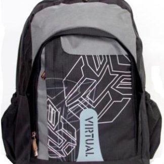 Macaroni Black and Grey Scolaro Student Backpack