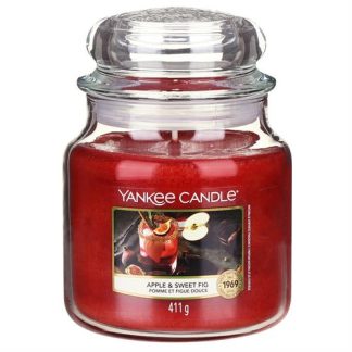 Yankee Candle Apple & Sweet Fig Medium Jar Retail Box No