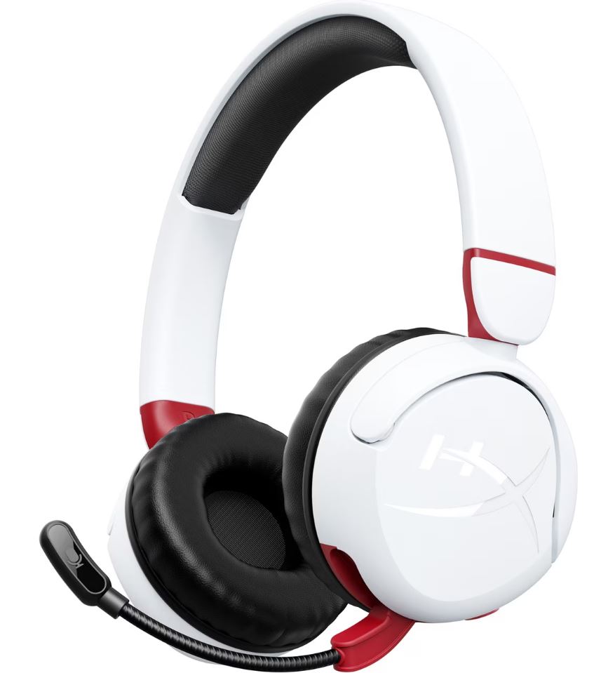 HP HyperX Cloud Mini Wireless White And Red Headset with Microphone