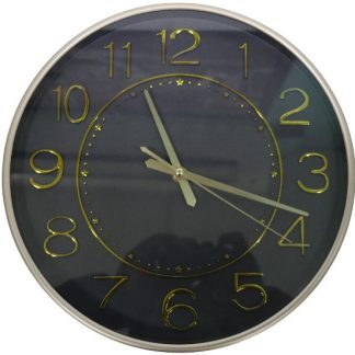 Casey Analog 30cm Round Face Gold Black Wall Watch