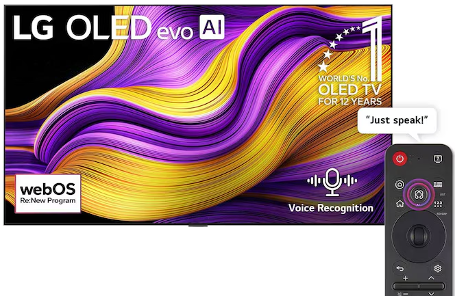 LG 65 inch LG OLED evo AI G5 4K 165Hz Smart TV